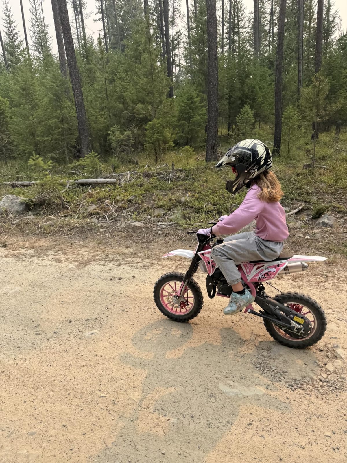 50CC Kid Dirt Bike, Gas Powered Mini Motorcycle for Kids 8-14 | Up to 35 MPH 330LBS Capacity with Front & Rear Disc Brakes, 10-Inch Off-Road Tires, Pull Start for Youth & Adults Red customer photo 1