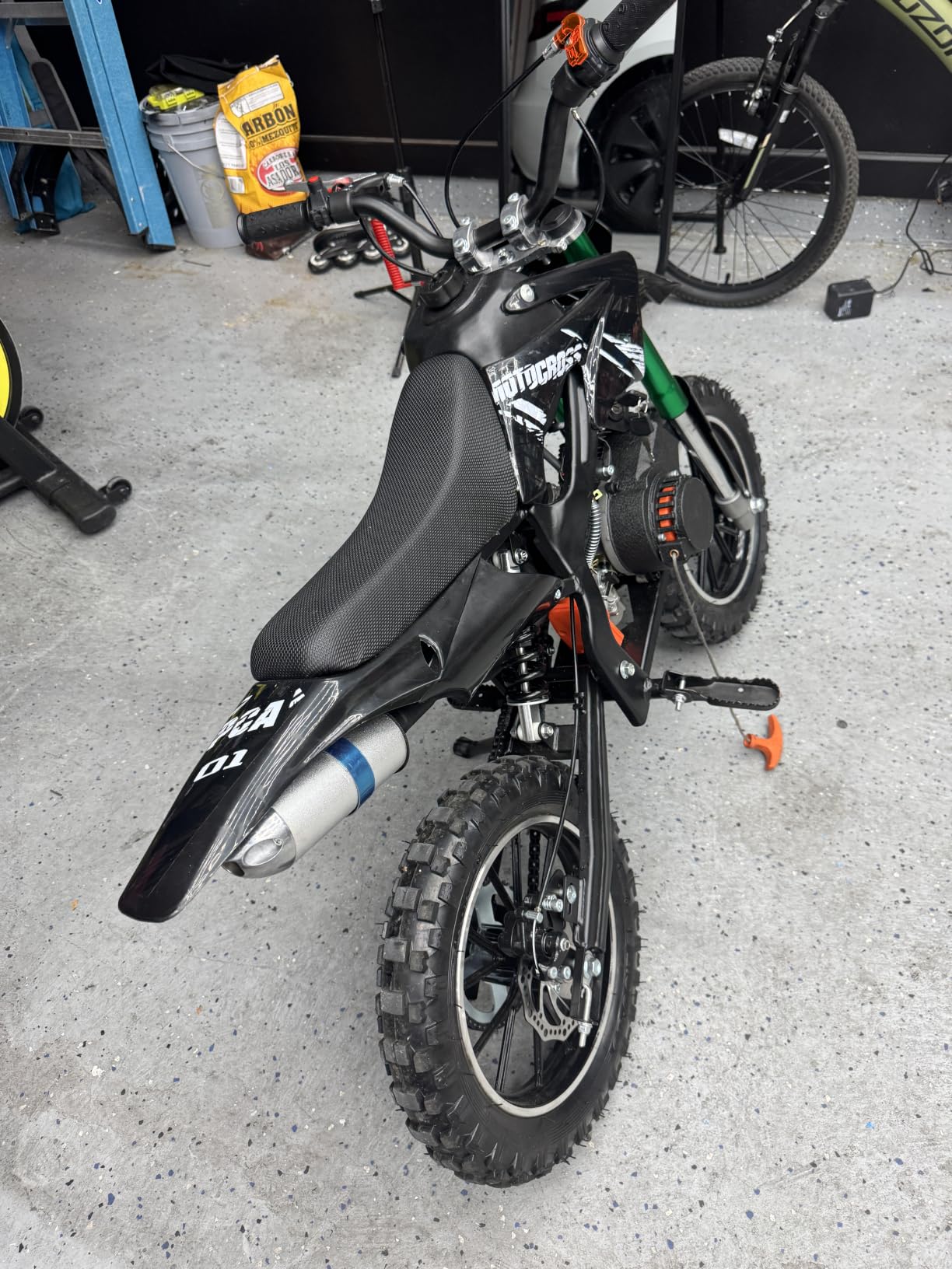 Kids 50cc Dirt Bike,2-Stroke Gas Dirt Bike,Black,CPC Listed customer photo 1