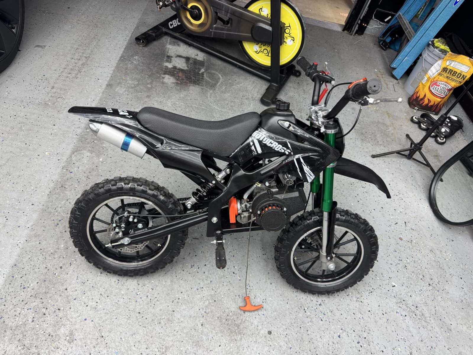 Kids 50cc Dirt Bike,2-Stroke Gas Dirt Bike,Black,CPC Listed customer photo 2