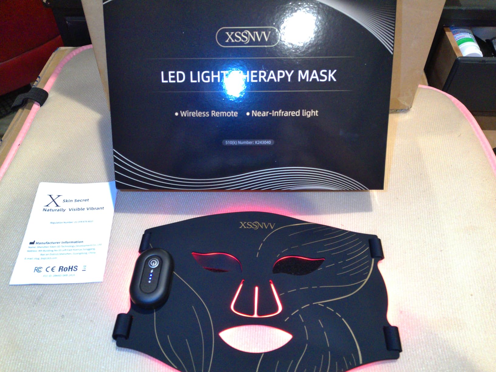 Red Light Therapy Mask for Face, Wireless LED Face Mask, 272 LEDs | 850nm Infrared & Red Light Therapy for Wrinkles, Fine Lines & Skin Firming, 4 Modes, 10-Min Timer, Cordless & Rechargeable customer photo 1
