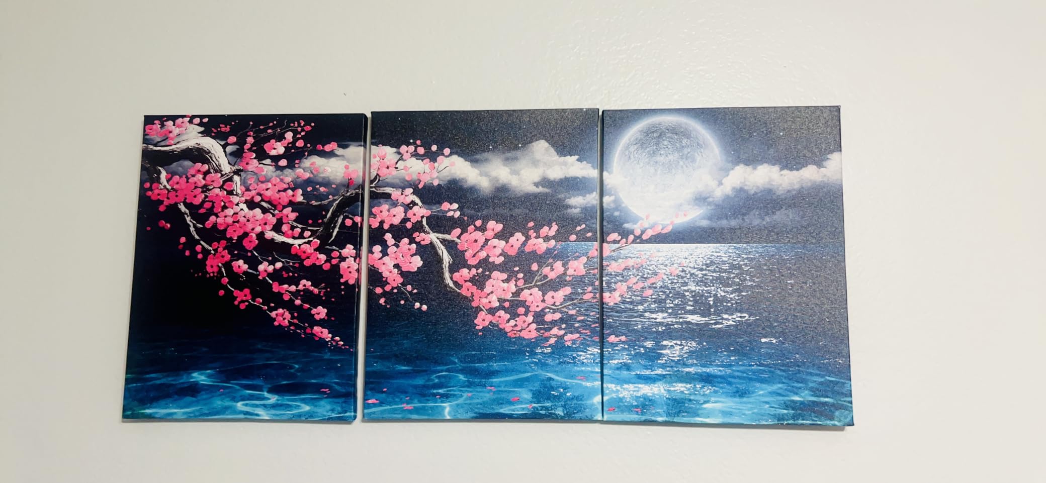 Abstract Flower Wall Art, Black and White Gold Simplicity Framed Canvas Painting Large White Lotus Modern Pictures Artwork for Living room Bedroom kitchen Home Office Decor 20x40 IN customer photo 2