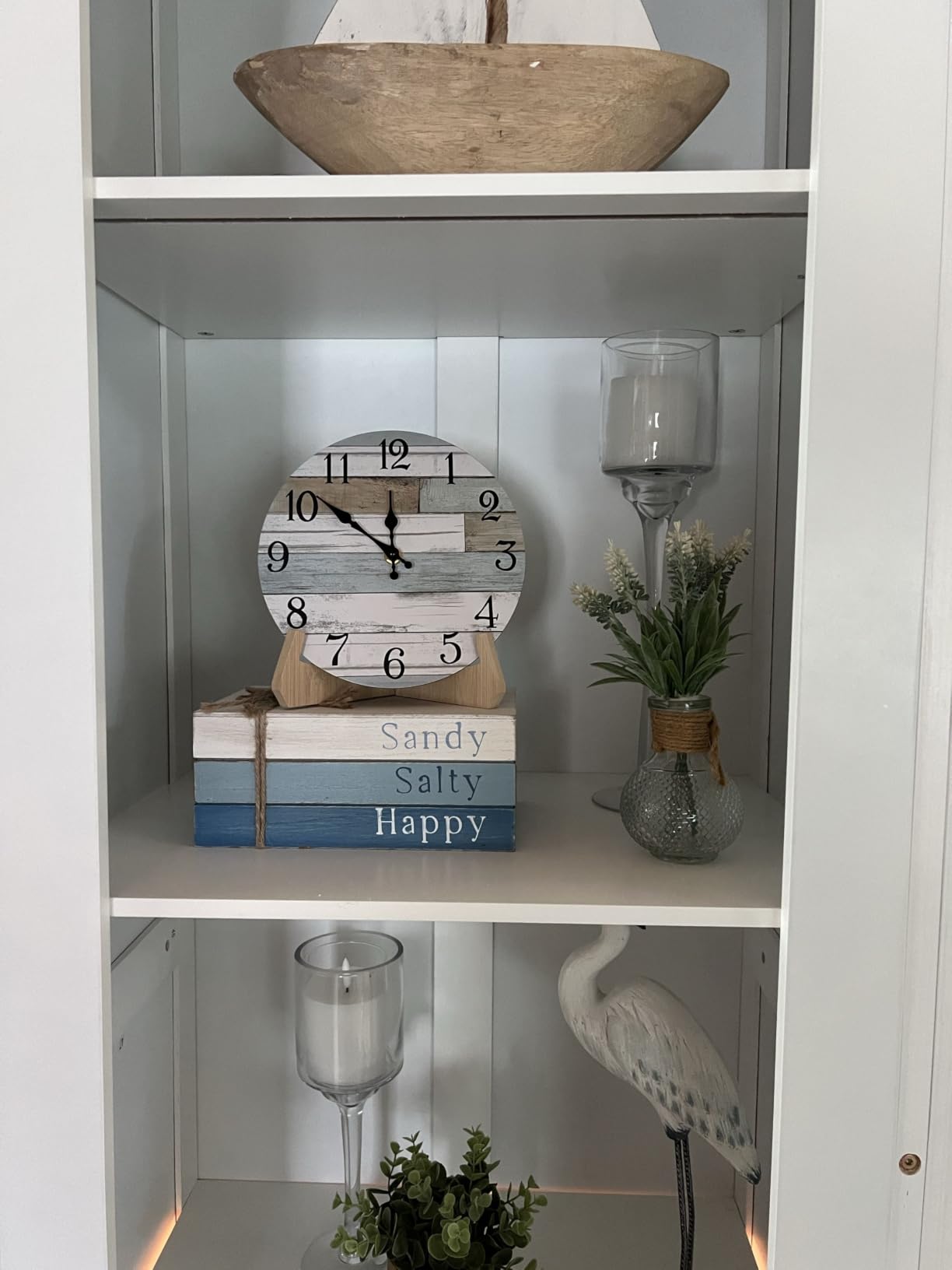 CHYLIN Wall Clock Nautical Decor Silent Non-Ticking Battery Operated customer photo 2