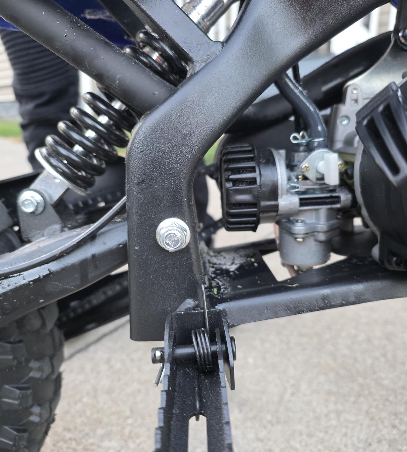 2 Stroke 50cc Gas Dirt Bike, Pit Bike 24 MPH, w/Armor Set, Red | 50cc Gas Pit Bike, Kids 2 Stroke Dirt Bike, Junior Mini Bike, Gasoline Motorbike, Off Road Machine customer photo 1