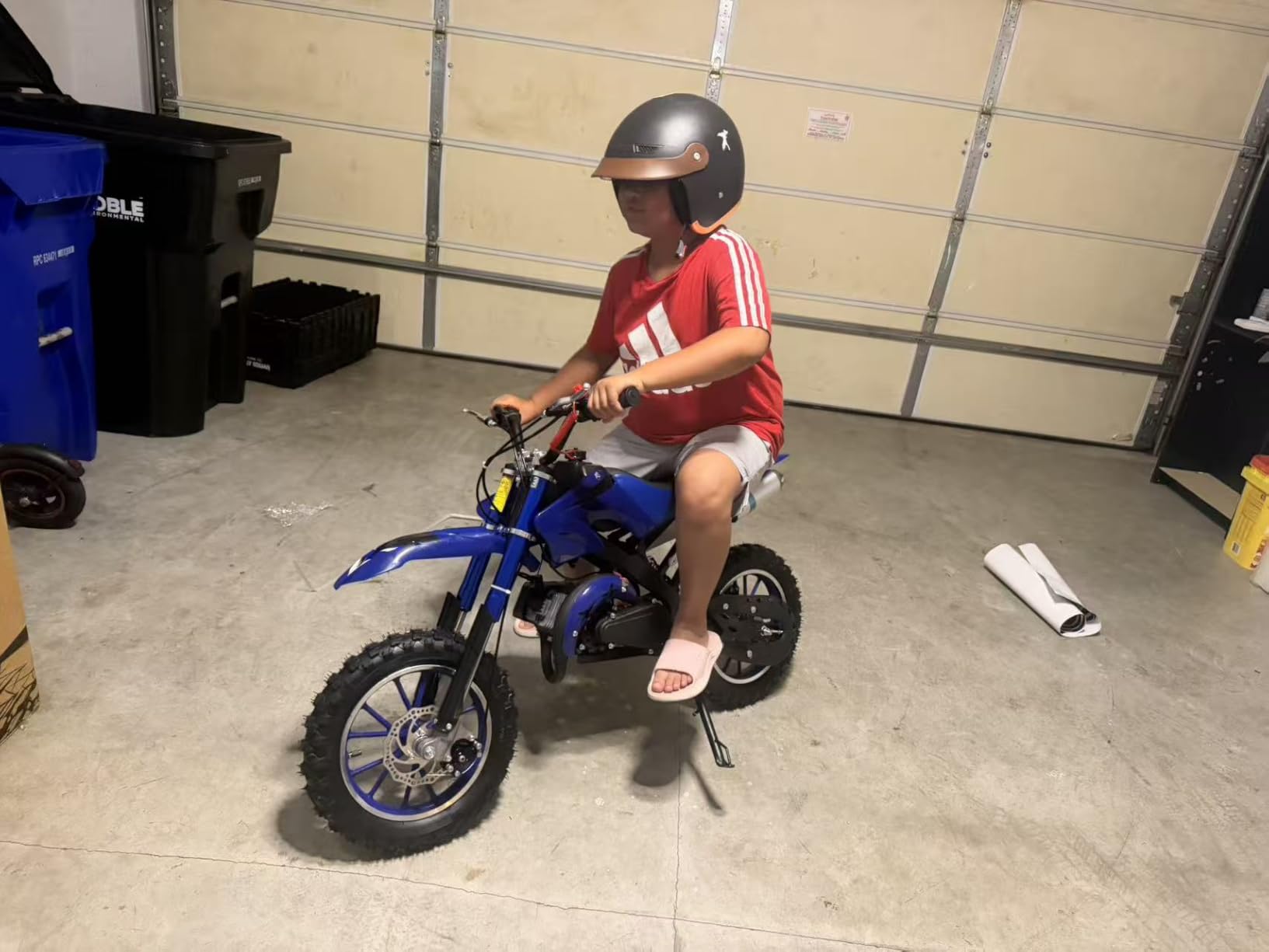 50cc Gas Dirt Bike for Kids 8-14, 2-Stroke Engine Mini Dirtbike | Dual Disc Brakes, Front Rear Suspension, 10 Inch Off-Road Tires, Max Speed 28MPH, Upgrd Carb & Filter, Gift for Kids customer photo 2