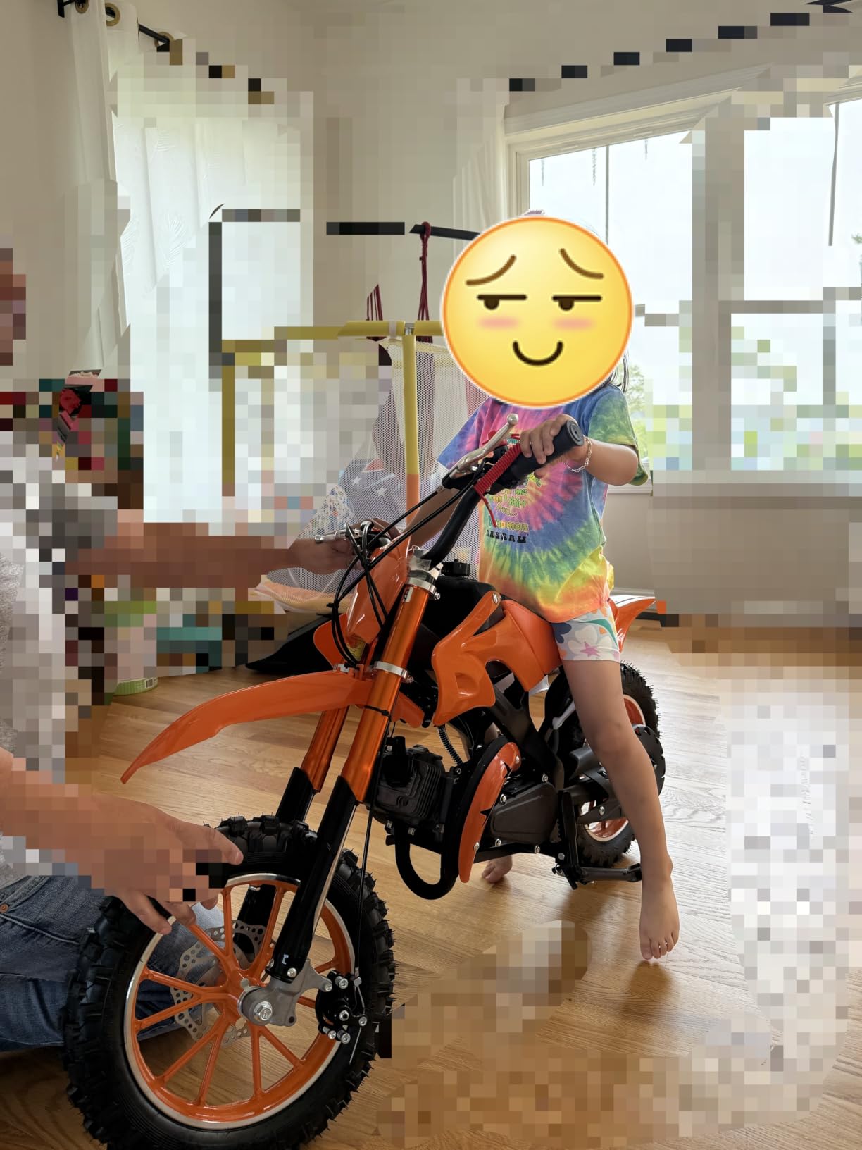 50cc Dirt Bike, 2-Stroke Gas Dirt Bike for Kids 8-14, Green customer photo 2