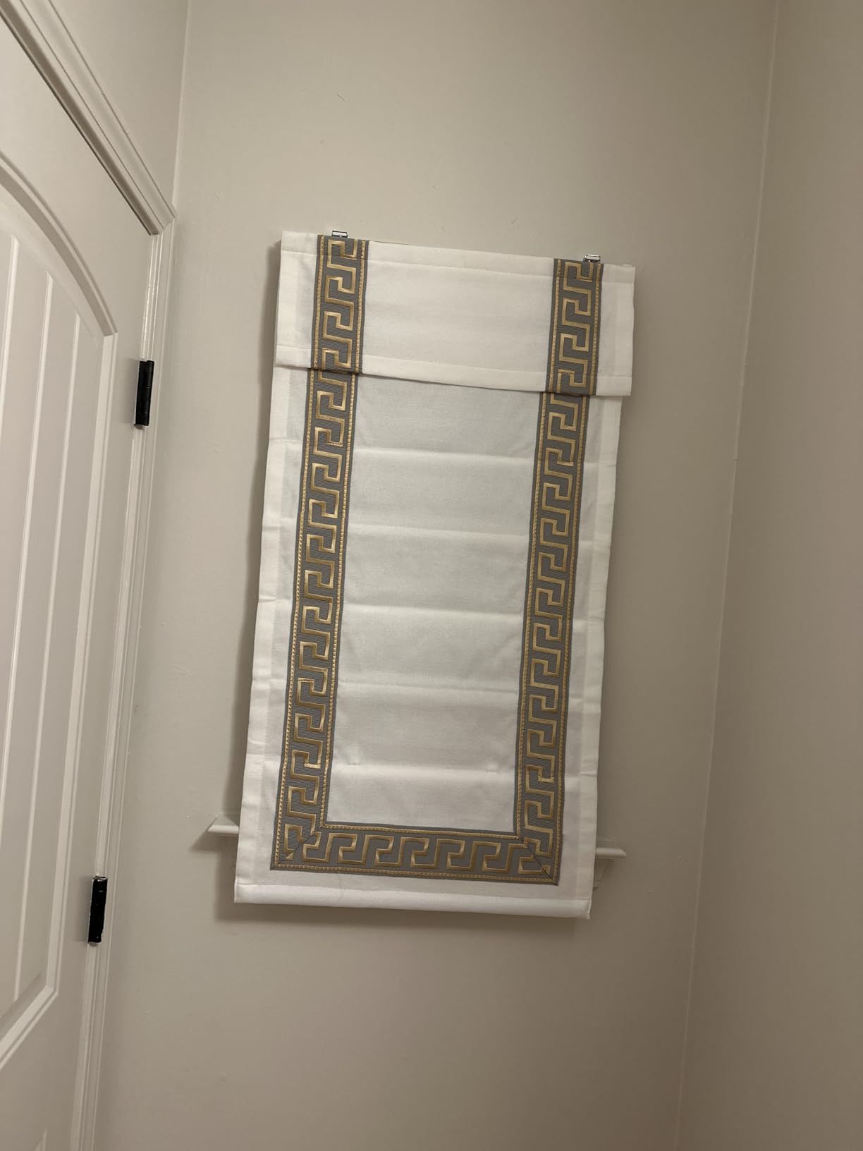 Bamboo Roman Shades, Cordless Natural Woven Wood Lined Blinds for Windows customer photo 1