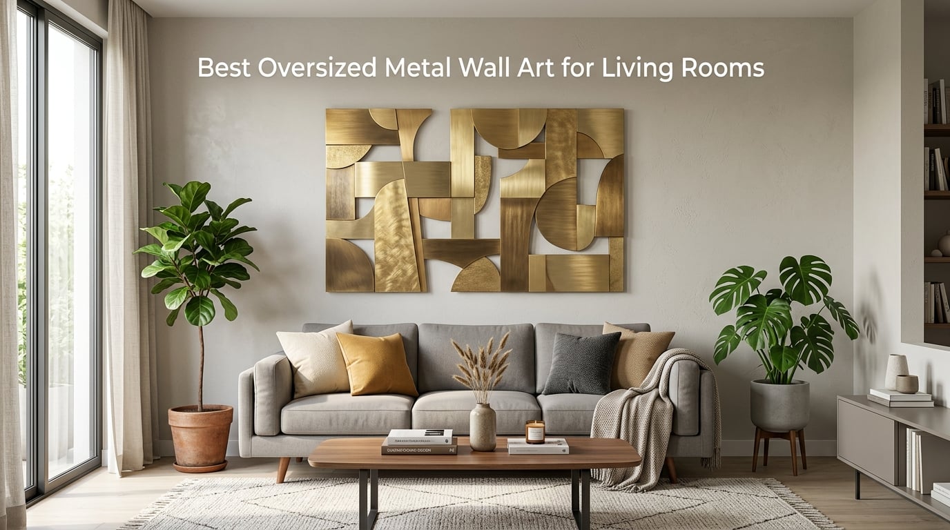 Best Oversized Metal Wall Art for Living Rooms