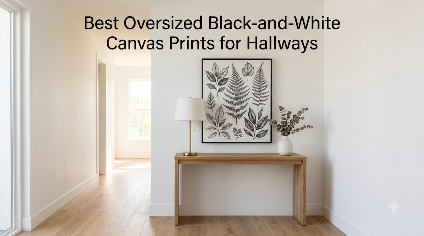 Best Oversized Black-and-White Canvas Prints for Hallways