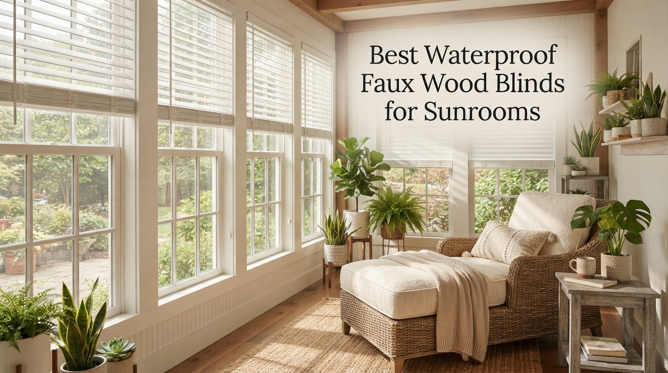Best Waterproof Faux Wood Blinds for Sunrooms