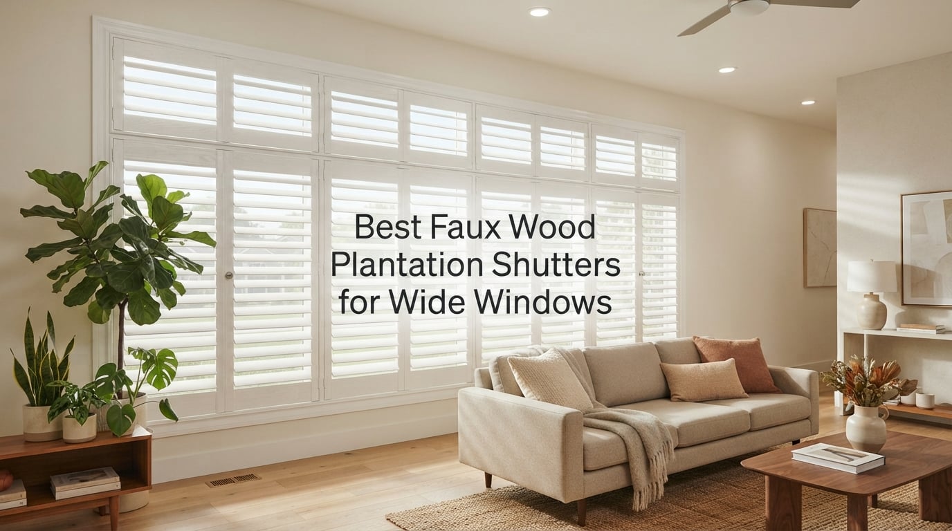 Best Faux Wood Plantation Shutters for Wide Windows