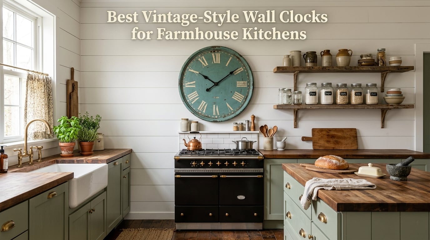 Best Vintage-Style Wall Clocks for Farmhouse Kitchens