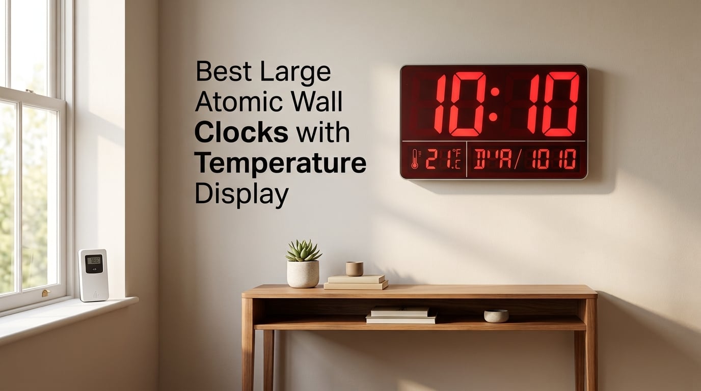 Best Large Atomic Wall Clocks with Temperature Display