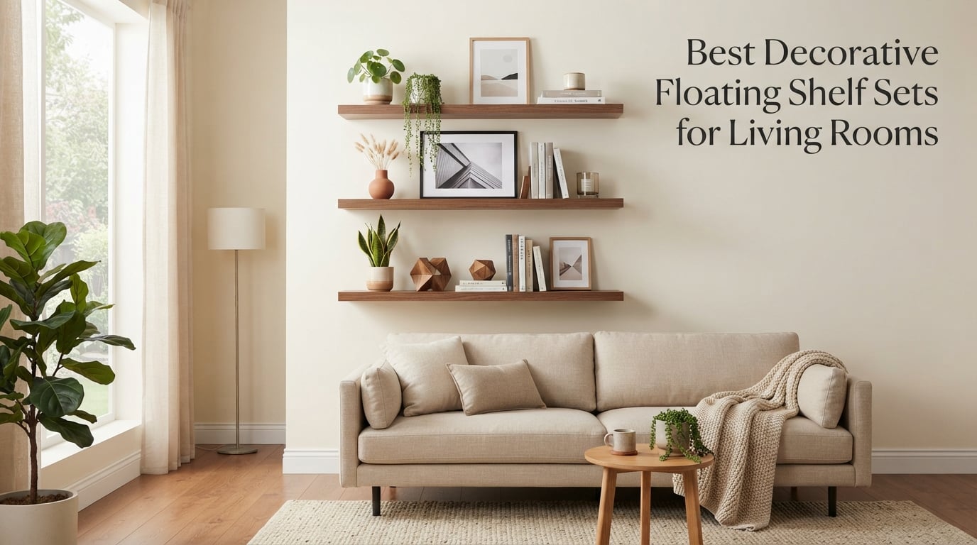 Best Decorative Floating Shelf Sets for Living Rooms
