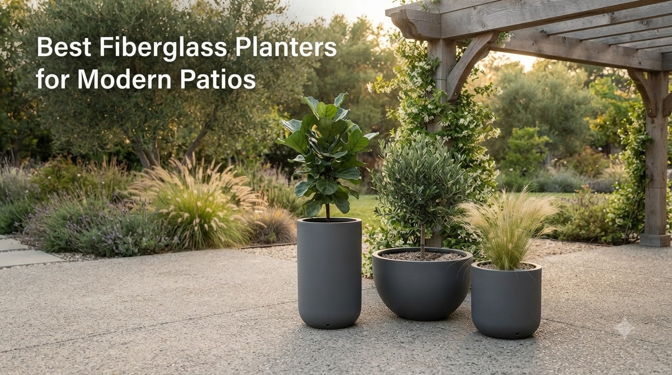 Best Fiberglass Planters for Modern Patios