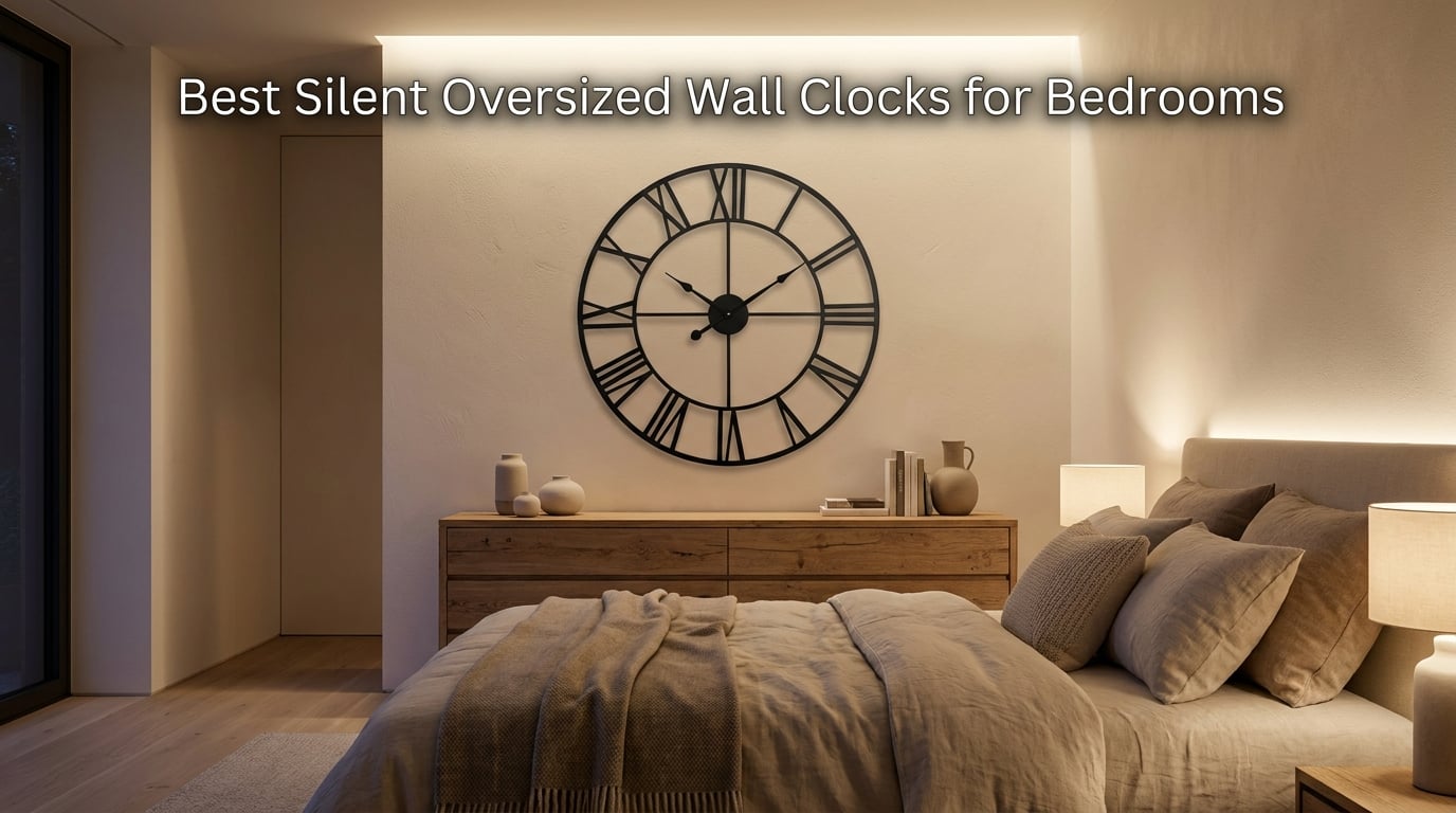 Best Silent Oversized Wall Clocks for Bedrooms