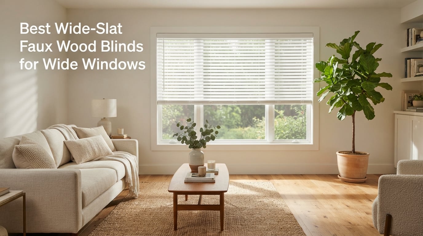 Best Wide-Slat Faux Wood Blinds for Wide Windows