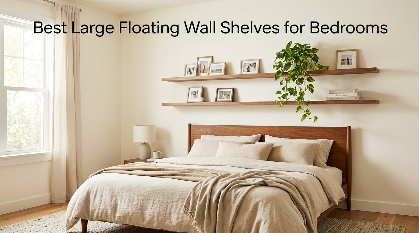 Best Large Floating Wall Shelves for Bedrooms