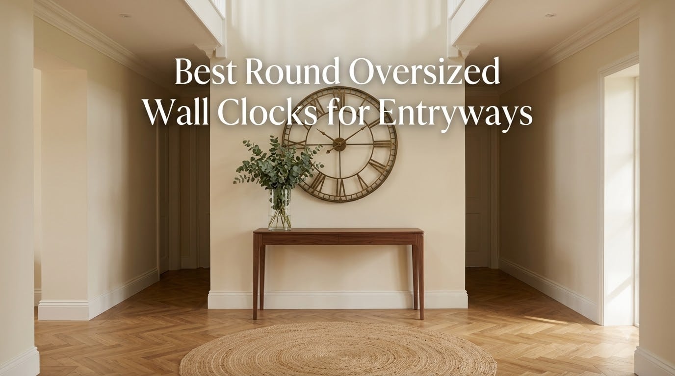 Best Round Oversized Wall Clocks for Entryways