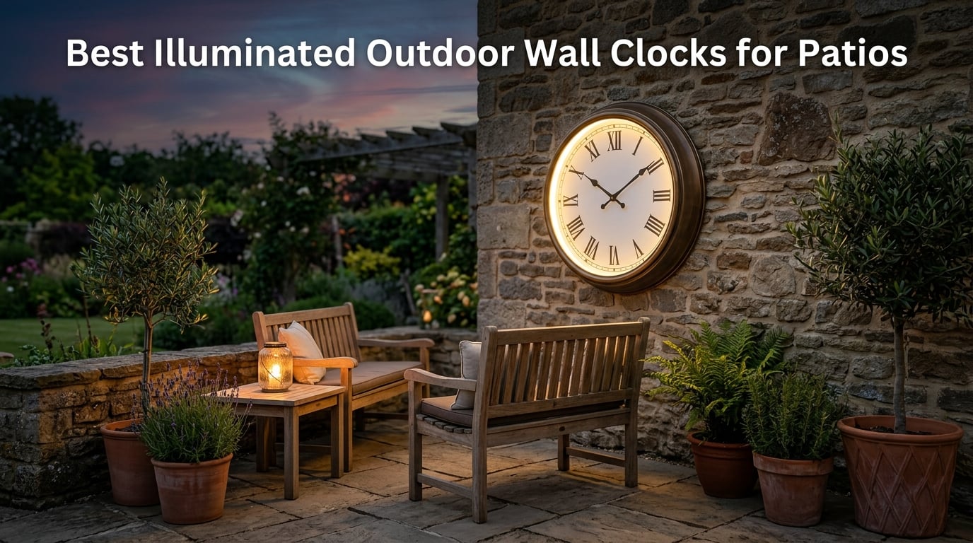 Best Illuminated Outdoor Wall Clocks for Patios