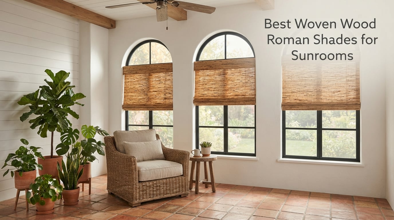 Best Woven Wood Roman Shades for Sunrooms