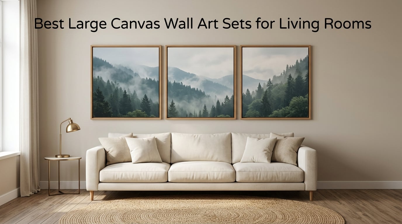 Best Large Canvas Wall Art Sets for Living Rooms