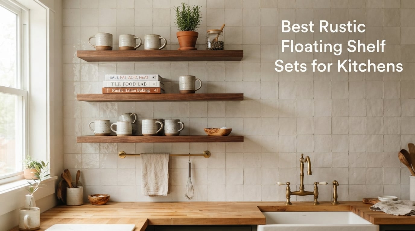 Best Rustic Floating Shelf Sets for Kitchens