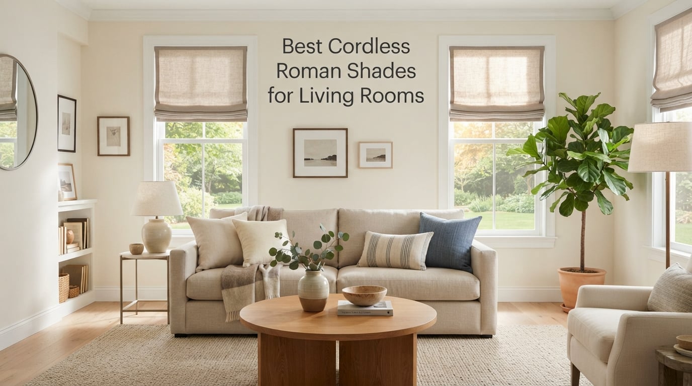 Best Cordless Roman Shades for Living Rooms